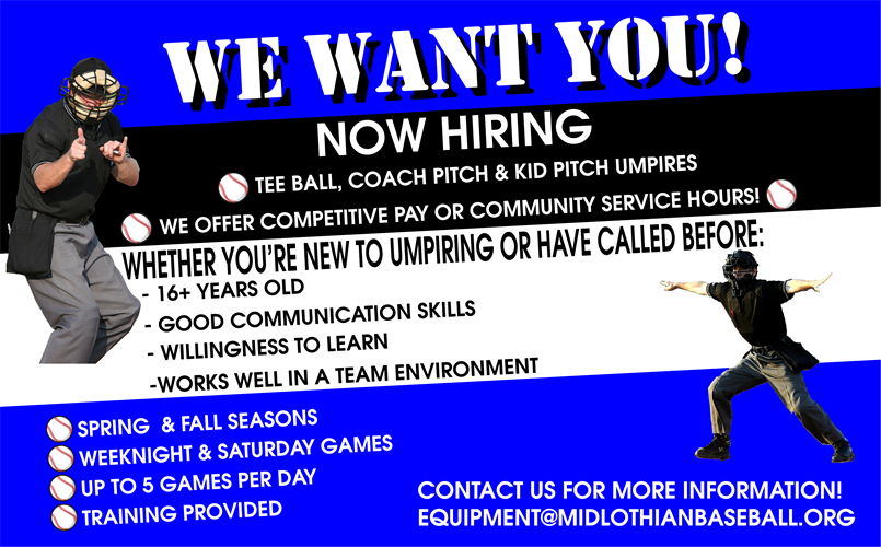 We're Hiring Umpires!