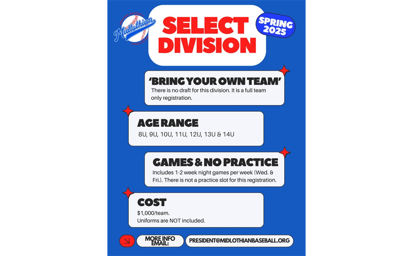 New Select Division for Spring 2025